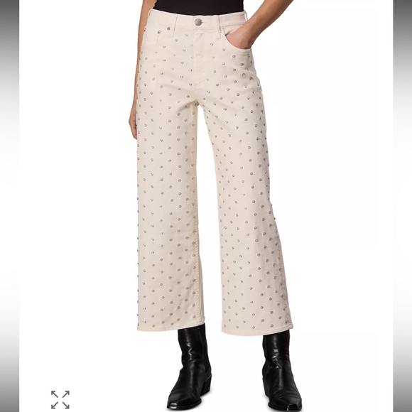 New-rag & boneAndi Embellished High Rise Ankle Jeans in Exru Pearl